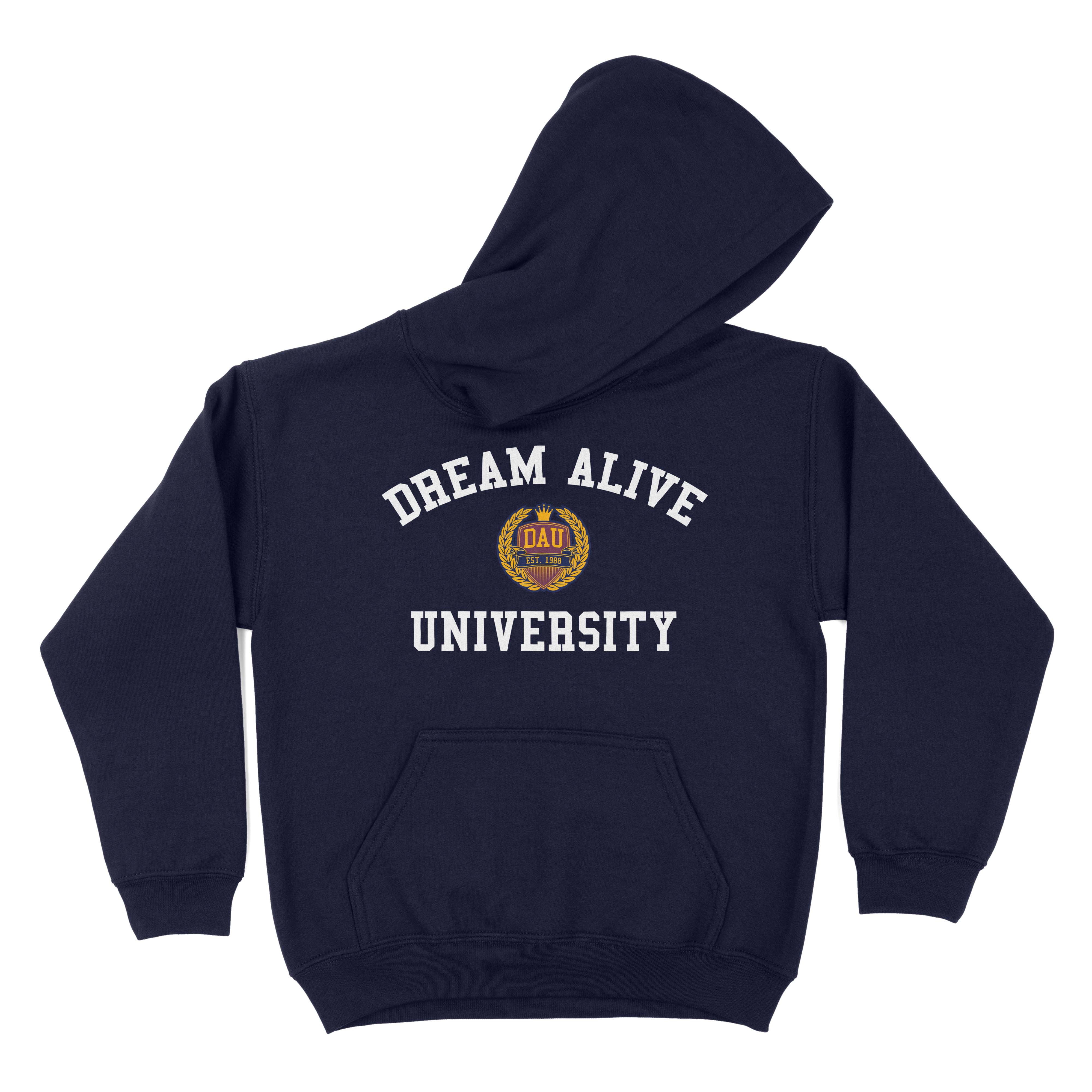 University Print Hoodie (Navy) | Dream Alive