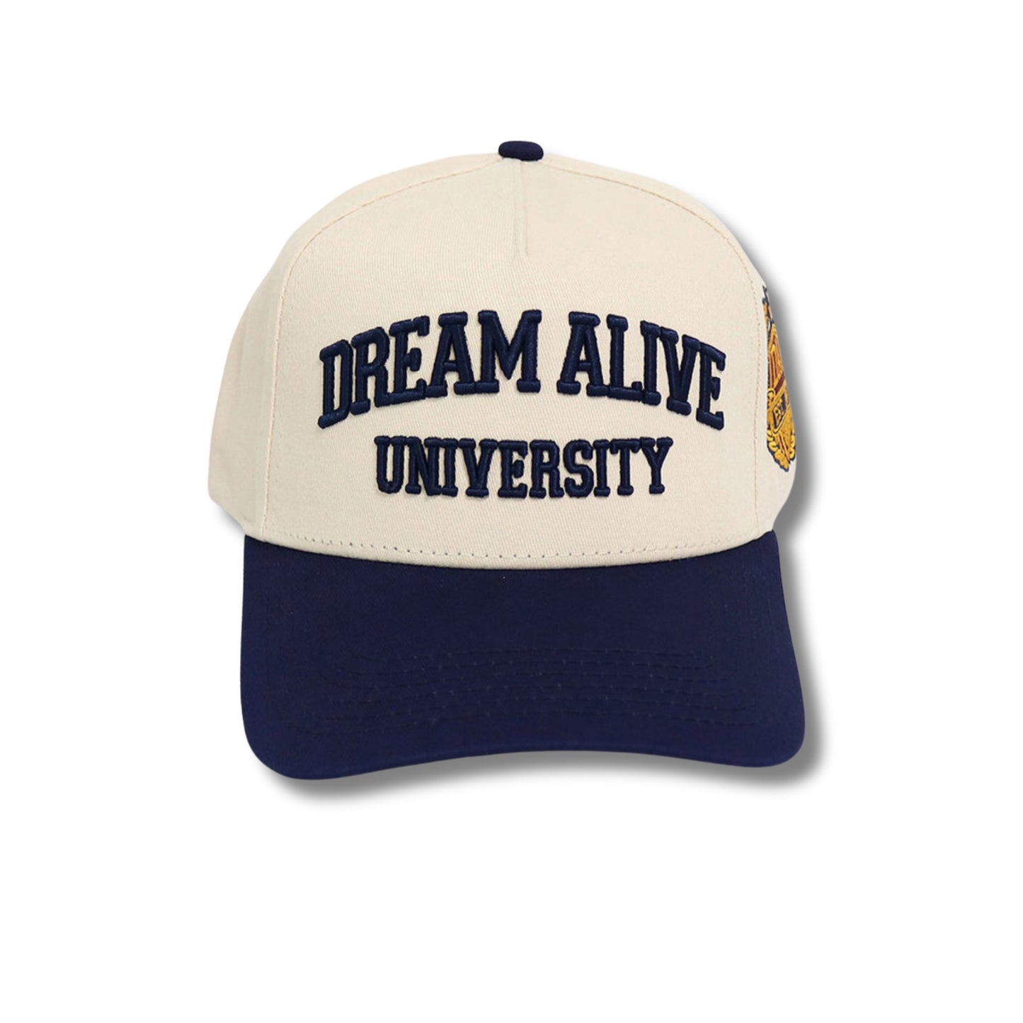 University Strapback (Cream & Navy)