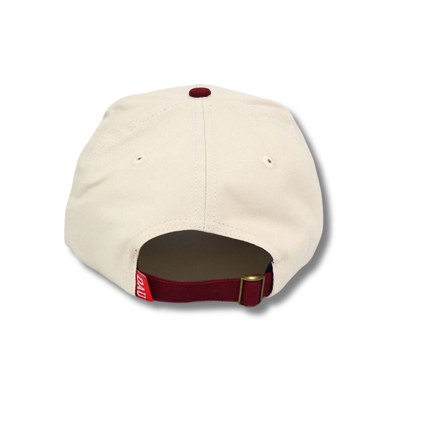 University Strapback (Cream & Maroon)