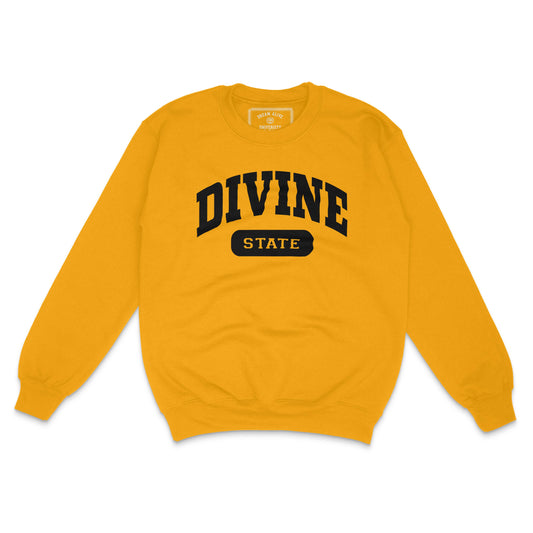 Divine State Puff Print Sweatshirt (Gold)